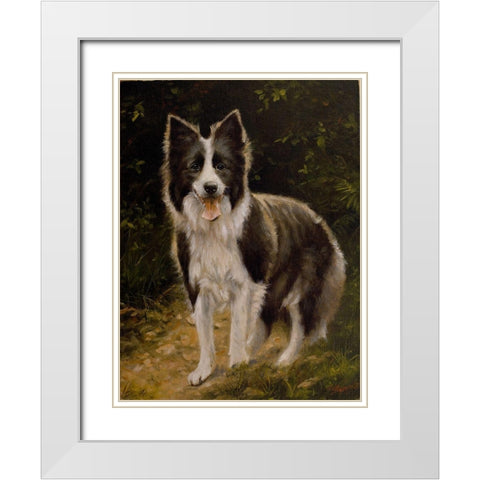 D073 White Modern Wood Framed Art Print with Double Matting by Silver, John
