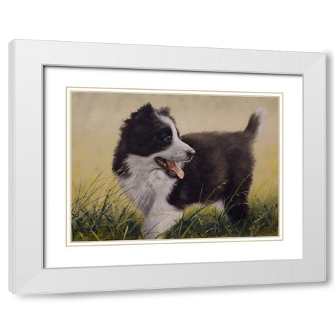 80 White Modern Wood Framed Art Print with Double Matting by Silver, John