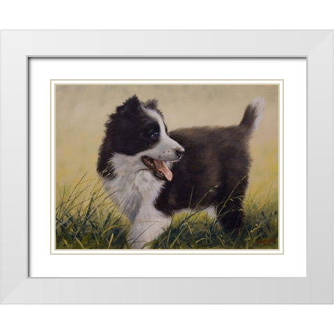 80 White Modern Wood Framed Art Print with Double Matting by Silver, John
