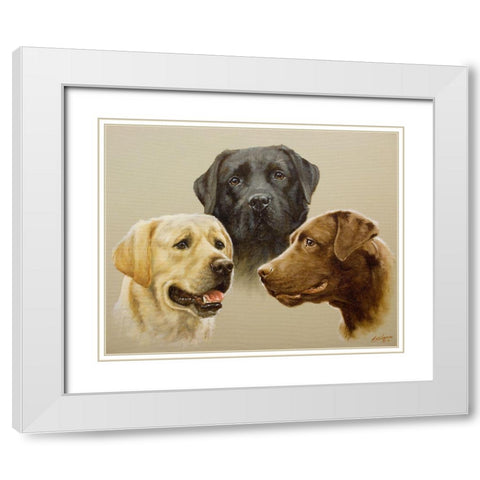 136 White Modern Wood Framed Art Print with Double Matting by Silver, John