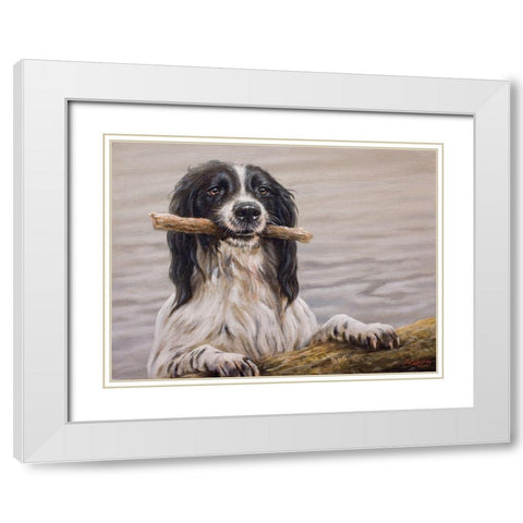 148 White Modern Wood Framed Art Print with Double Matting by Silver, John