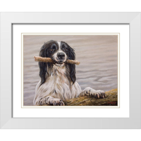 148 White Modern Wood Framed Art Print with Double Matting by Silver, John