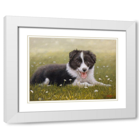152 White Modern Wood Framed Art Print with Double Matting by Silver, John