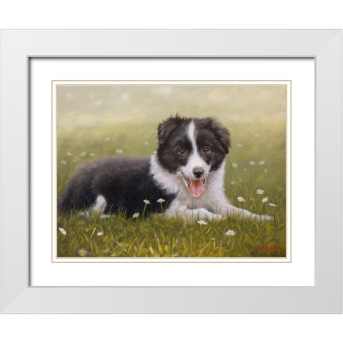 152 White Modern Wood Framed Art Print with Double Matting by Silver, John