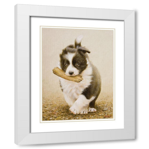 222 White Modern Wood Framed Art Print with Double Matting by Silver, John