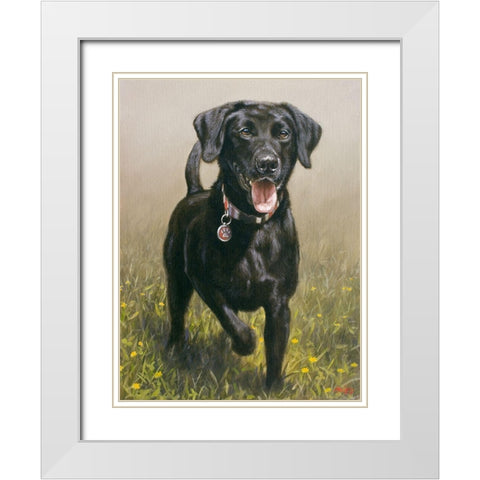 263b White Modern Wood Framed Art Print with Double Matting by Silver, John