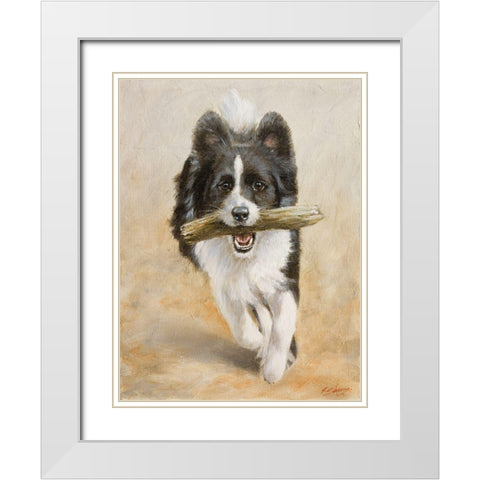 273 White Modern Wood Framed Art Print with Double Matting by Silver, John