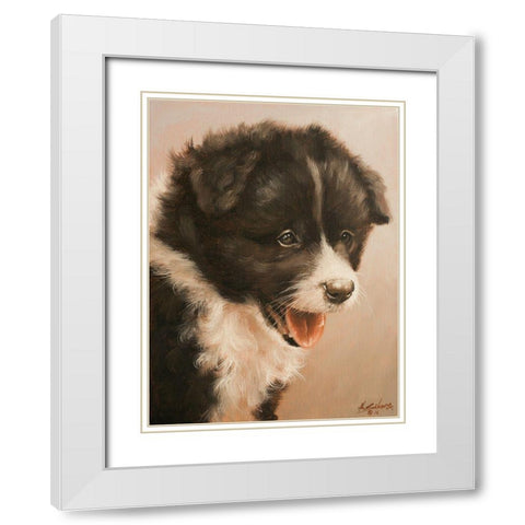 307 White Modern Wood Framed Art Print with Double Matting by Silver, John