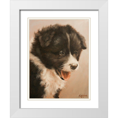 307 White Modern Wood Framed Art Print with Double Matting by Silver, John