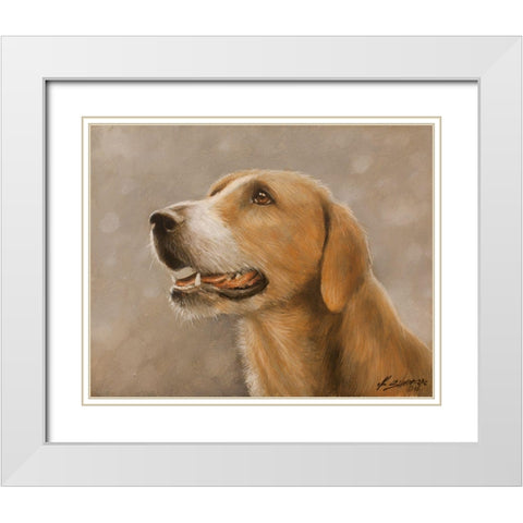 314 White Modern Wood Framed Art Print with Double Matting by Silver, John