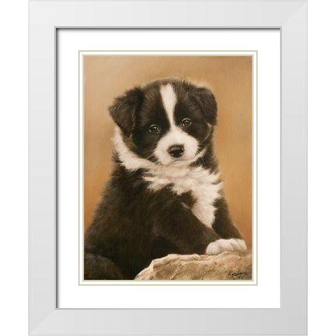 322 White Modern Wood Framed Art Print with Double Matting by Silver, John