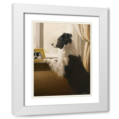 324 White Modern Wood Framed Art Print with Double Matting by Silver, John