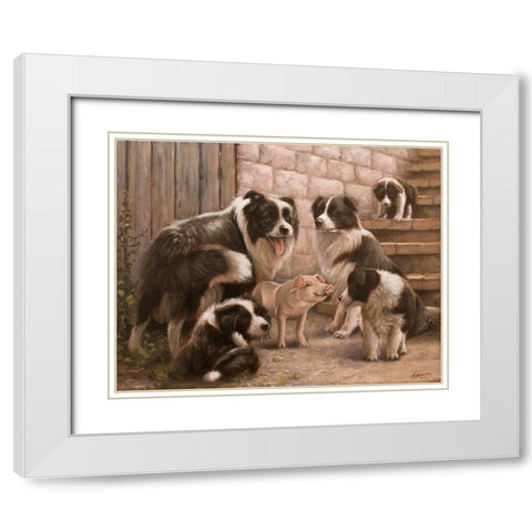 326 White Modern Wood Framed Art Print with Double Matting by Silver, John