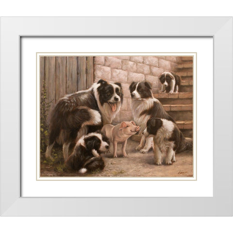 326 White Modern Wood Framed Art Print with Double Matting by Silver, John