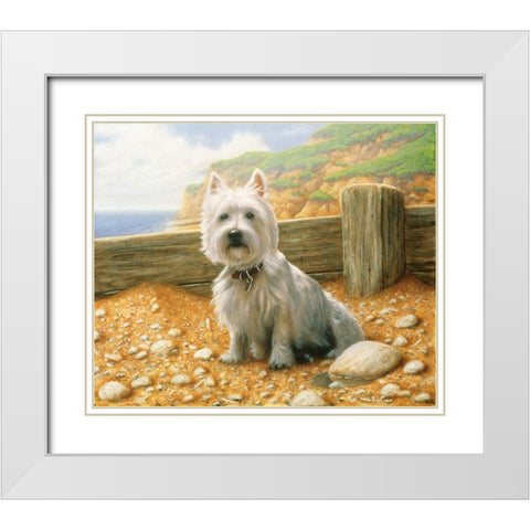 Js136-B White Modern Wood Framed Art Print with Double Matting by Silver, John