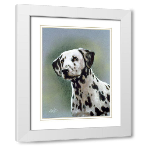 Js124-B White Modern Wood Framed Art Print with Double Matting by Silver, John
