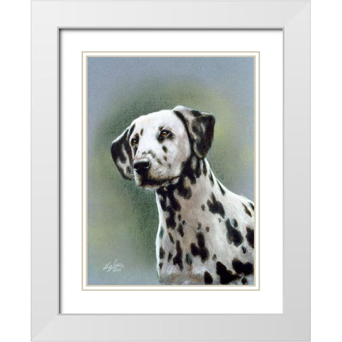 Js124-B White Modern Wood Framed Art Print with Double Matting by Silver, John