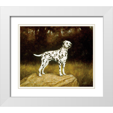 Js118-A White Modern Wood Framed Art Print with Double Matting by Silver, John