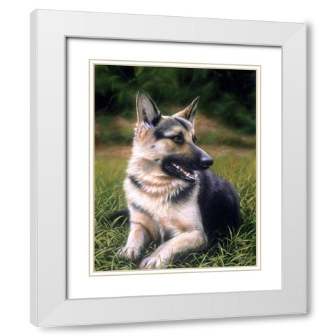 Js90-A White Modern Wood Framed Art Print with Double Matting by Silver, John