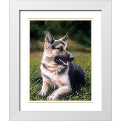 Js90-A White Modern Wood Framed Art Print with Double Matting by Silver, John