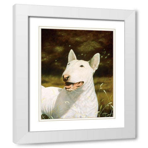 Js109-B White Modern Wood Framed Art Print with Double Matting by Silver, John