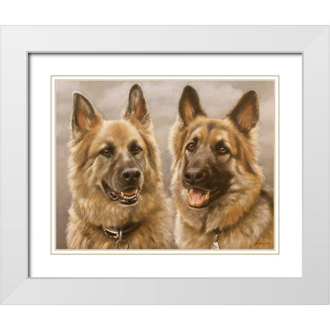 330c White Modern Wood Framed Art Print with Double Matting by Silver, John