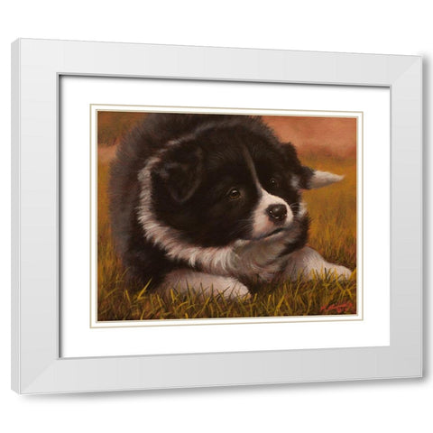 347 White Modern Wood Framed Art Print with Double Matting by Silver, John