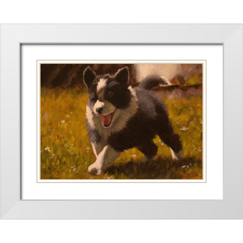 348 White Modern Wood Framed Art Print with Double Matting by Silver, John