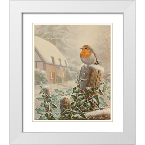 W542(L) White Modern Wood Framed Art Print with Double Matting by Silver, John