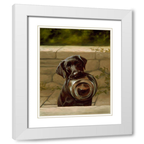 Supper Time White Modern Wood Framed Art Print with Double Matting by Silver, John