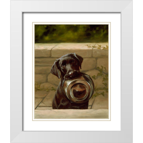 Supper Time White Modern Wood Framed Art Print with Double Matting by Silver, John