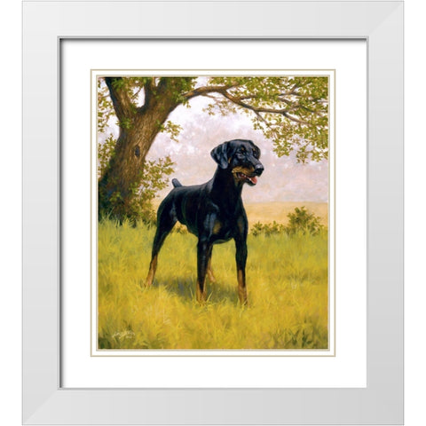 115-A White Modern Wood Framed Art Print with Double Matting by Silver, John