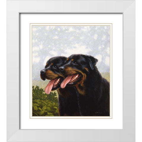 Jsm32-A White Modern Wood Framed Art Print with Double Matting by Silver, John