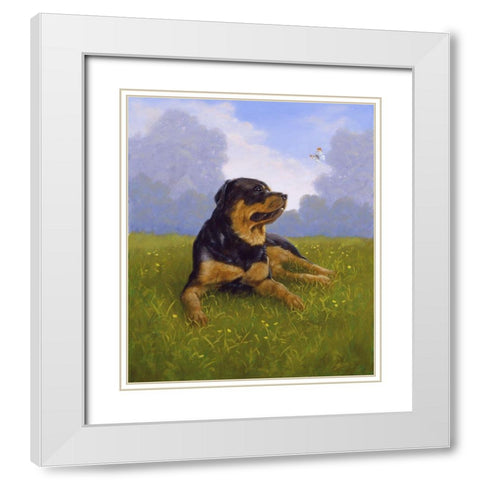 Jsm33-B White Modern Wood Framed Art Print with Double Matting by Silver, John