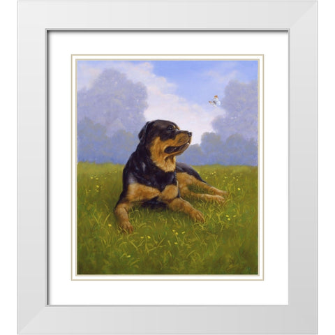 Jsm33-B White Modern Wood Framed Art Print with Double Matting by Silver, John