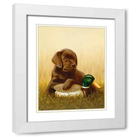 Jsm38-A White Modern Wood Framed Art Print with Double Matting by Silver, John