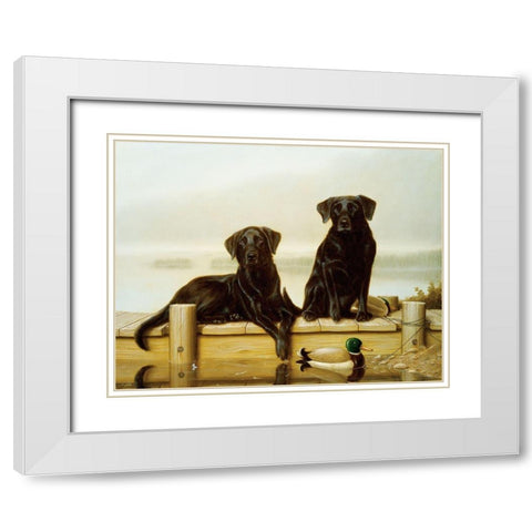 Jsm41-A White Modern Wood Framed Art Print with Double Matting by Silver, John