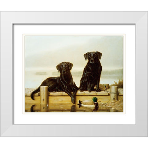 Jsm41-A White Modern Wood Framed Art Print with Double Matting by Silver, John