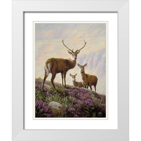 Js29-B White Modern Wood Framed Art Print with Double Matting by Silver, John