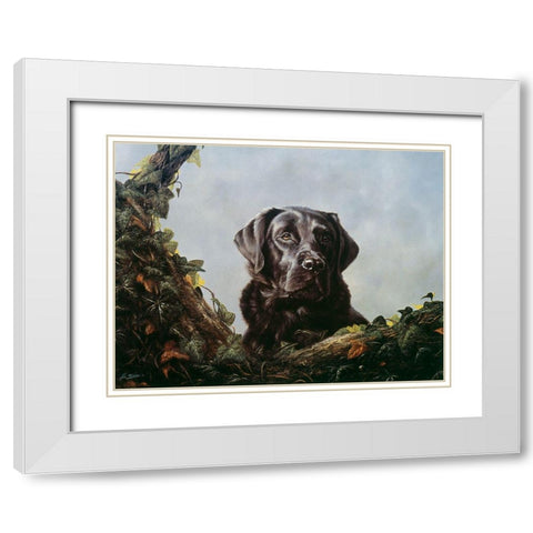 Js9-F White Modern Wood Framed Art Print with Double Matting by Silver, John