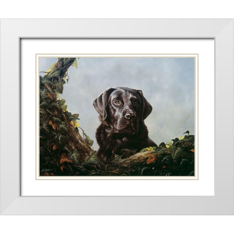 Js9-F White Modern Wood Framed Art Print with Double Matting by Silver, John
