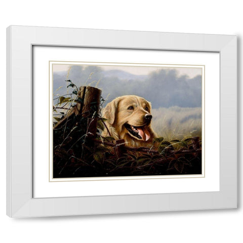 Js15-C White Modern Wood Framed Art Print with Double Matting by Silver, John