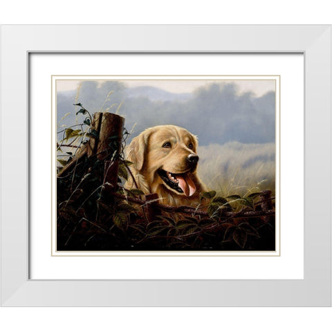 Js15-C White Modern Wood Framed Art Print with Double Matting by Silver, John