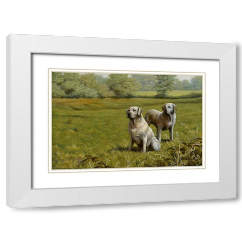 Js22-B White Modern Wood Framed Art Print with Double Matting by Silver, John