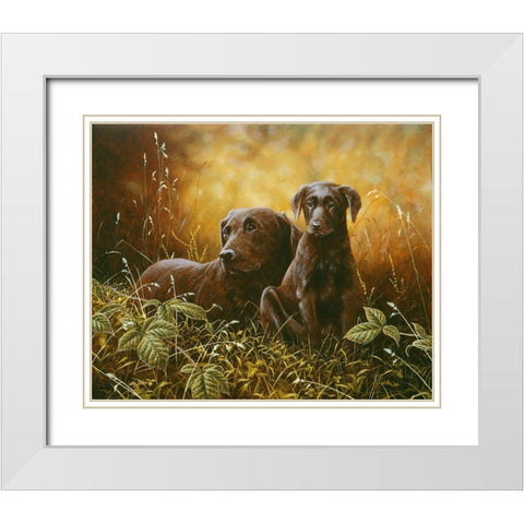 Js26-C White Modern Wood Framed Art Print with Double Matting by Silver, John