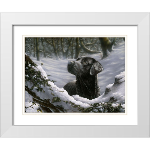 Js26-A - Broken Silence White Modern Wood Framed Art Print with Double Matting by Silver, John