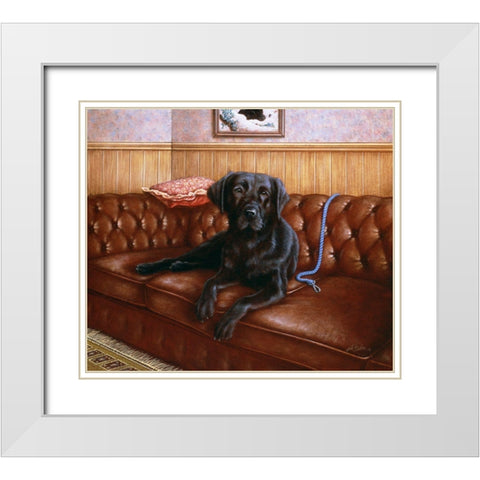 Js33-B White Modern Wood Framed Art Print with Double Matting by Silver, John