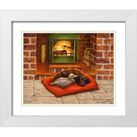 Js40-C White Modern Wood Framed Art Print with Double Matting by Silver, John