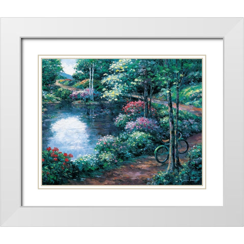 Pathway To Eternity White Modern Wood Framed Art Print with Double Matting by Zaccheo, John