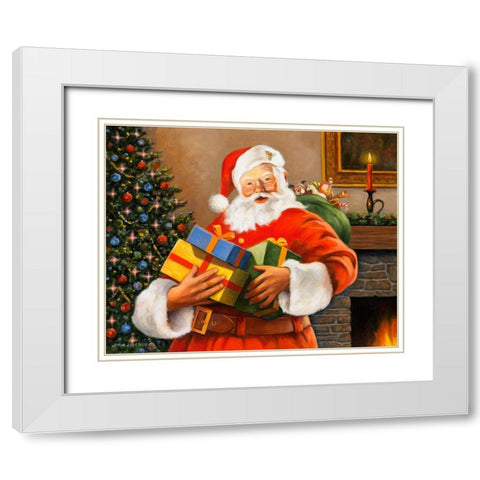 Presents from Santa White Modern Wood Framed Art Print with Double Matting by Zaccheo, John